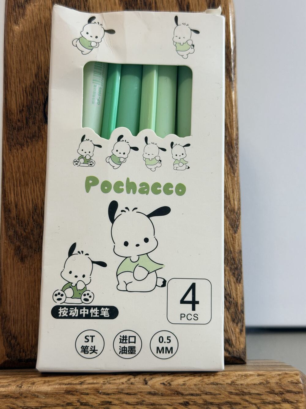 #PC-763 Pochacco Pens - 4 pk wide foam grip